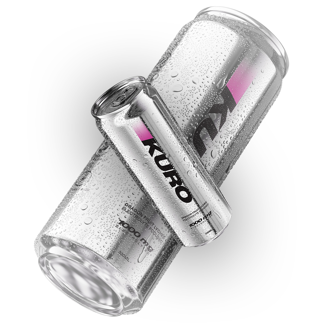 KURO Electrolyte Focused 330ml Can | Lychee Dragonfruit