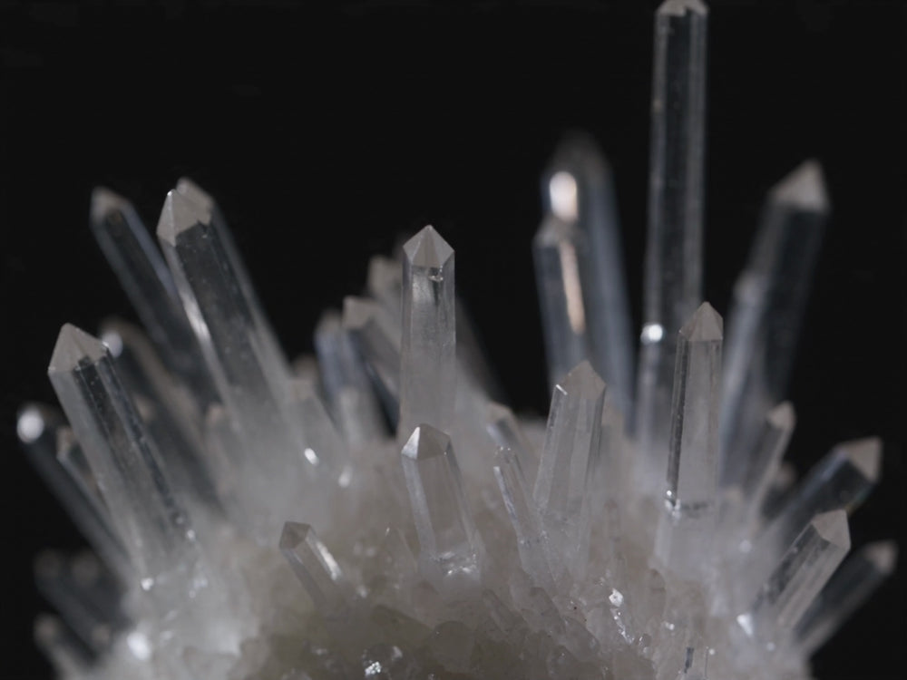 Calcium dissolving in water, filmed close up